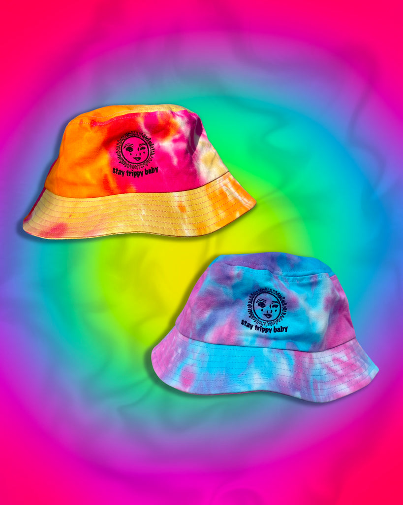 ハット Atiissu 25SS / Squeeze Bucket Hat (3colors) Squirrel on a Bird Bucket Hat - Slushy Tie Dye – badknees